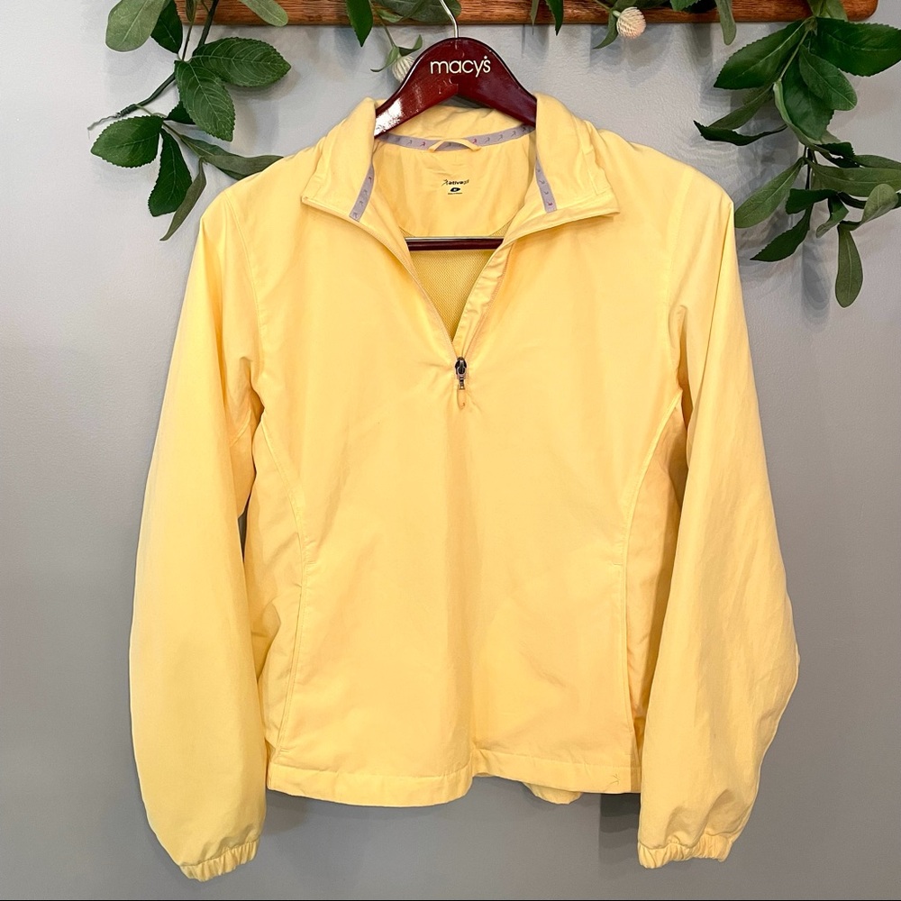Ativa Golf Yellow Quarter Zip Pullover Windbreaker | Size: M